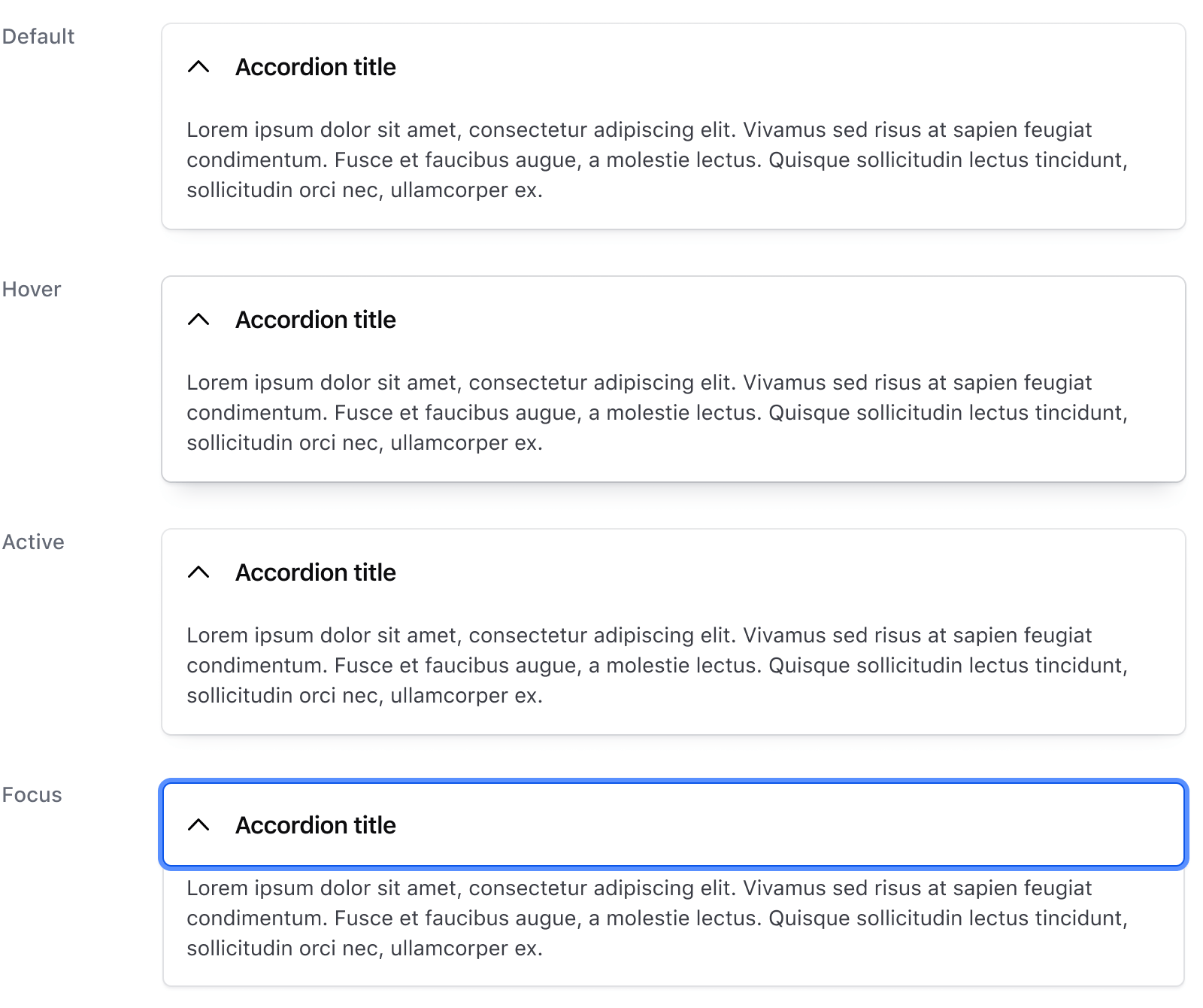 Accordion states when is open